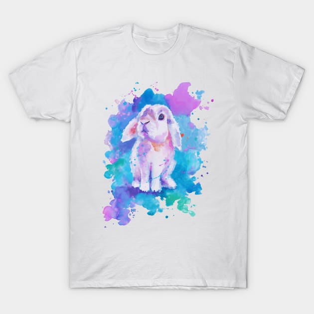 White bunny T-Shirt by AgniArt